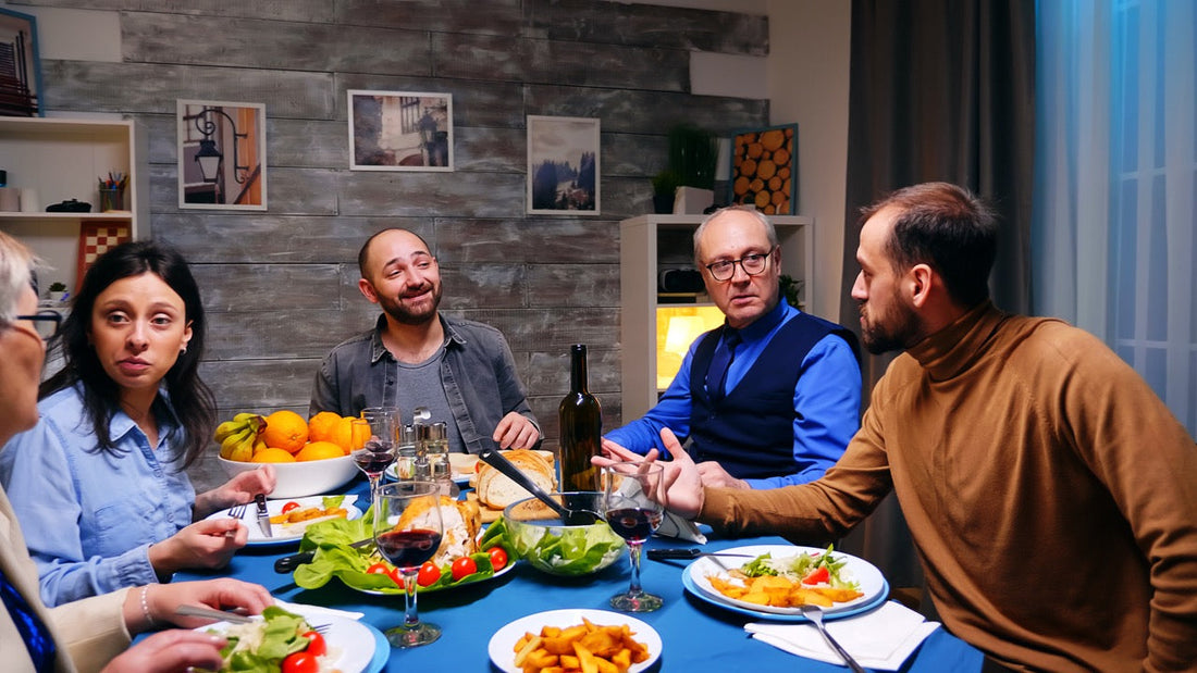 family dinner tension political debate uncomfortable