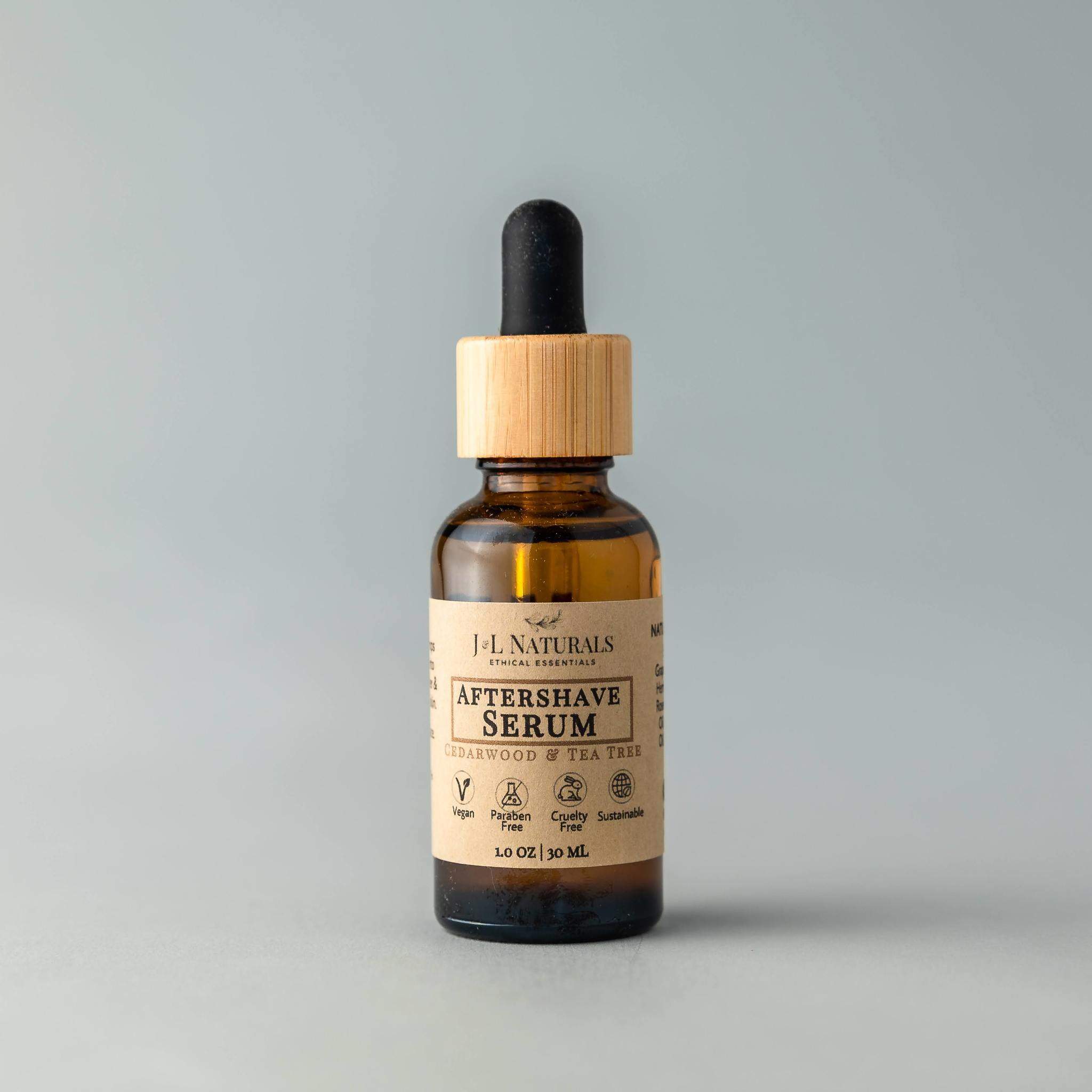 Aftershave Serum - Soothe & Restore Post-Shave cedarwood & tea tree front