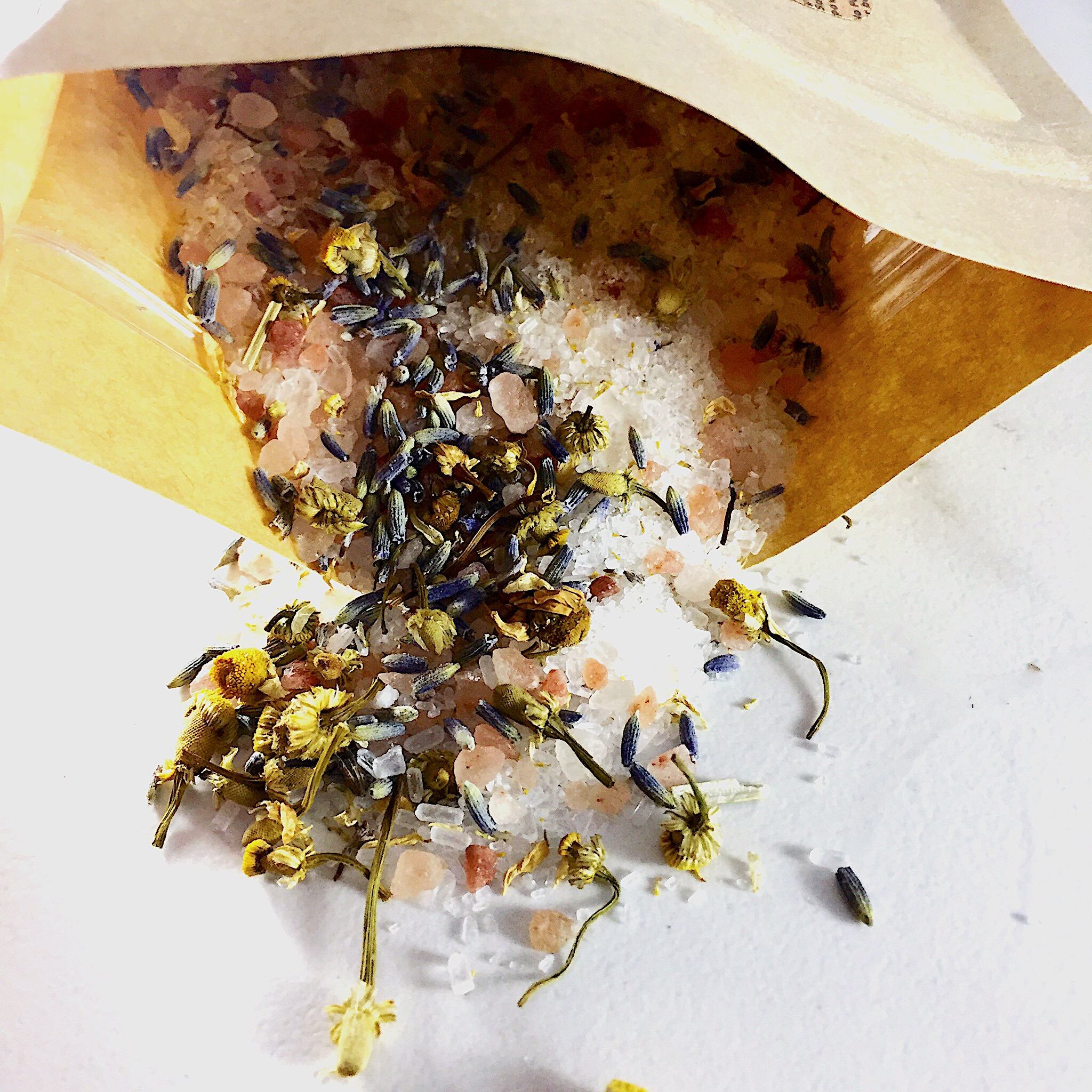 Calming bath salts Inside