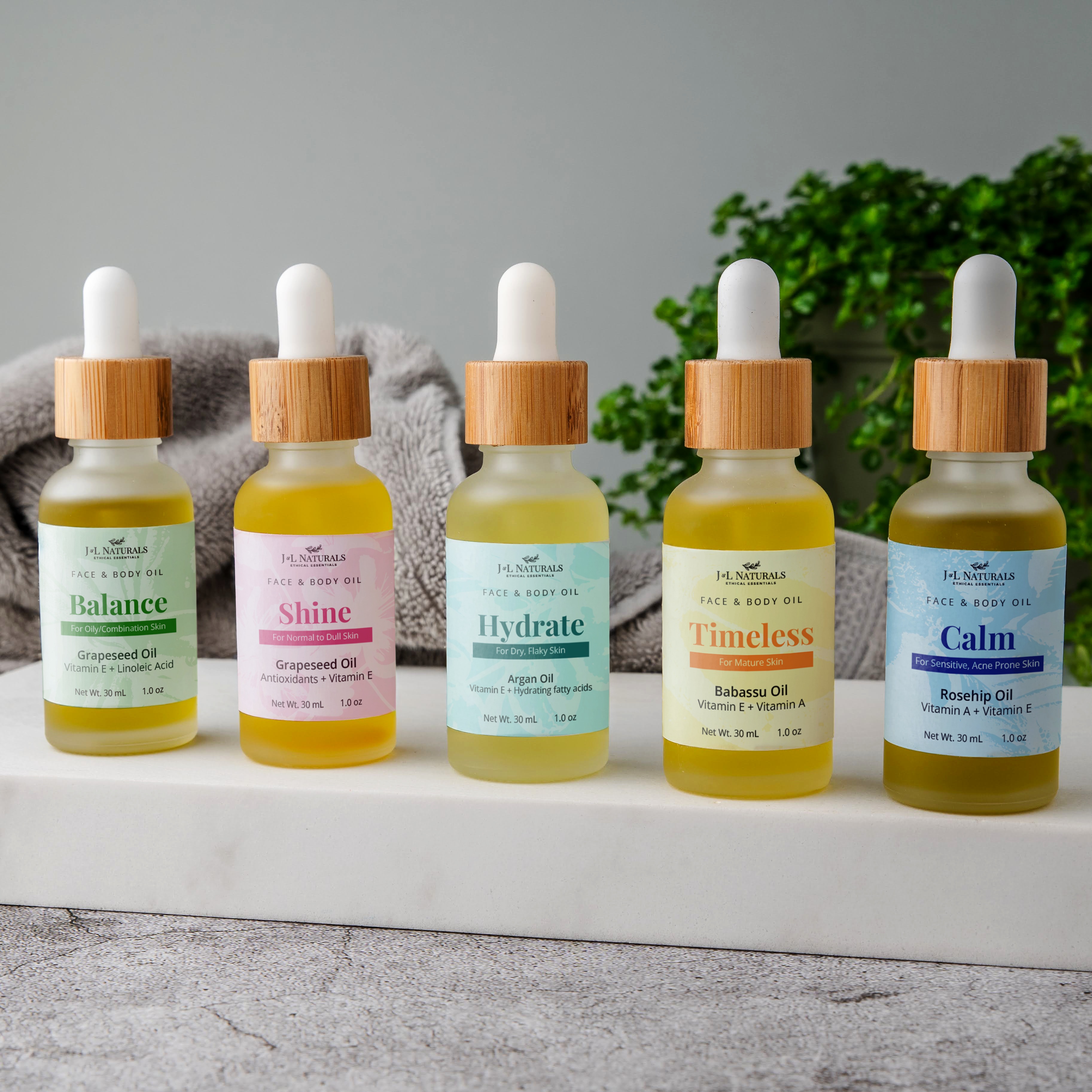 Face & Body Oil Collection | Choose Your Formula 5pack_front