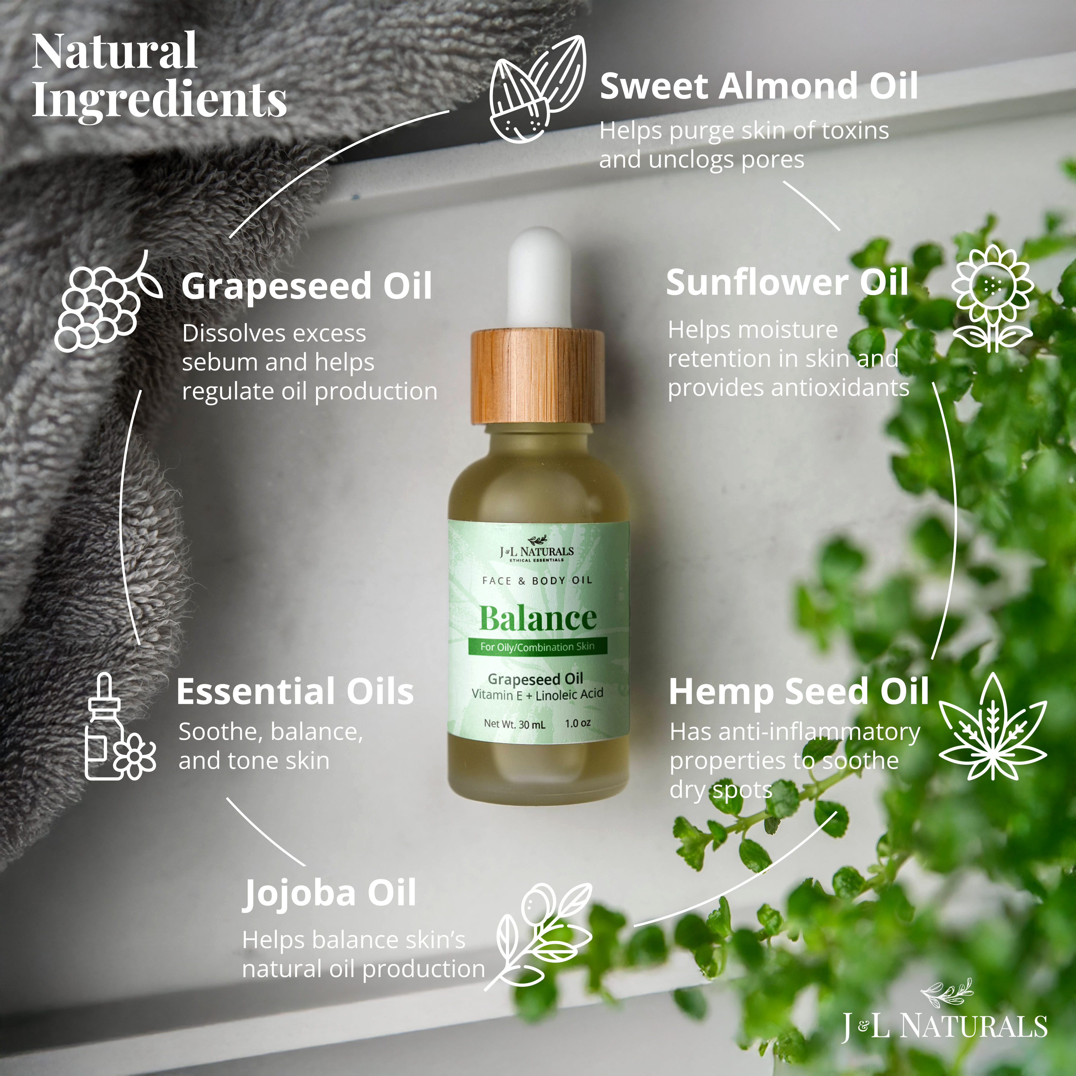 Face & Body Oil Collection | Choose Your Formula balance detrail_front up