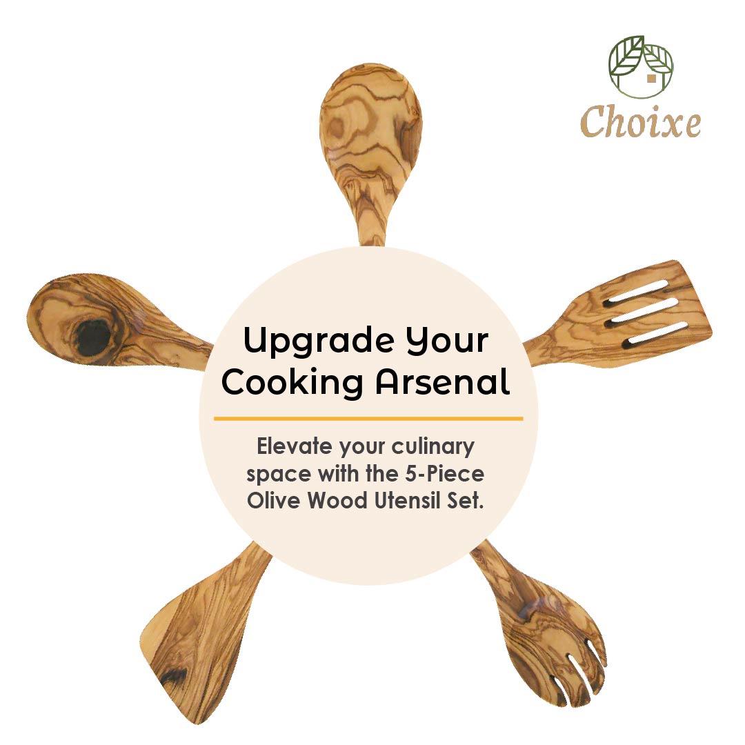 Olive Wood Kitchen Servers Set | 5 Pcs dsp3_up