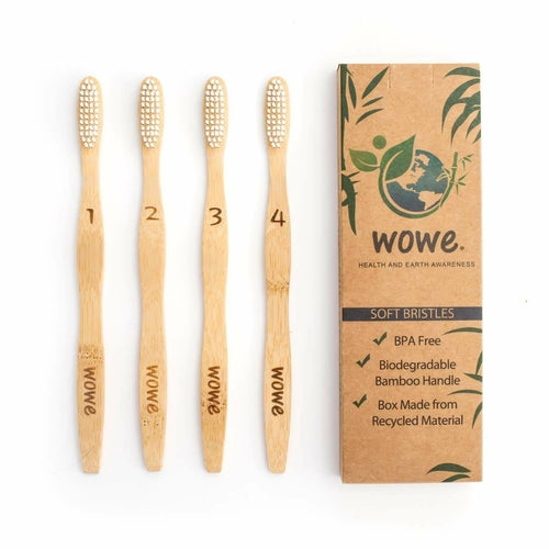 Wowe bamboo toothbrush upside