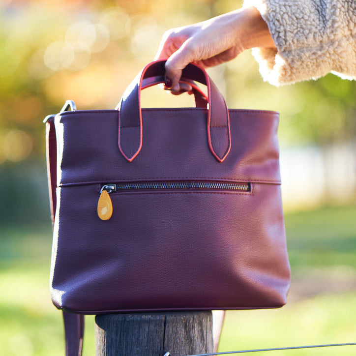 Atlantic Crossbody Satchel Purple Meleager
