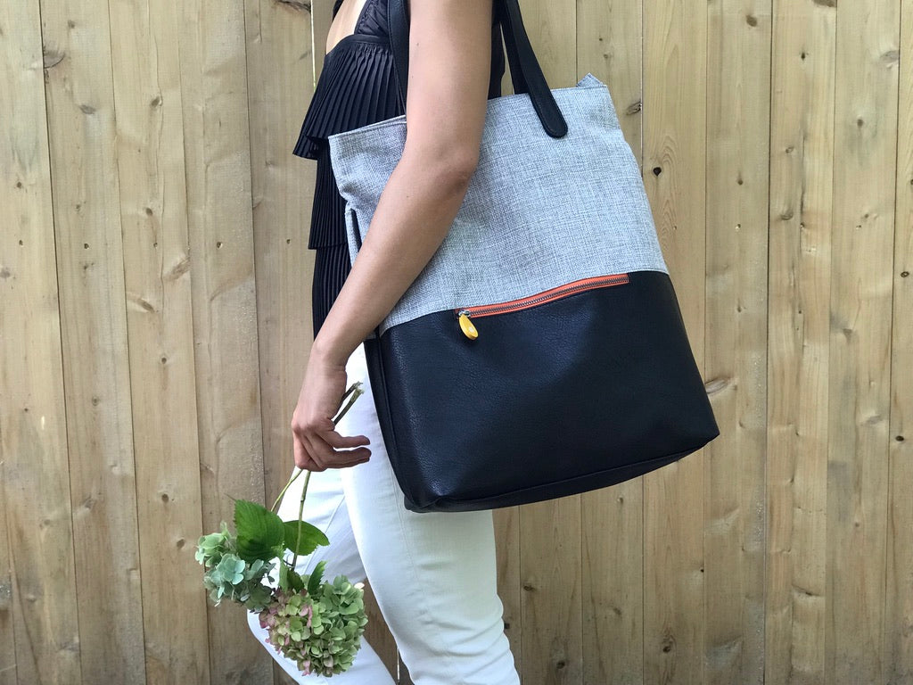 Greenpoint Vegan Backpack Tote Purple Meleager