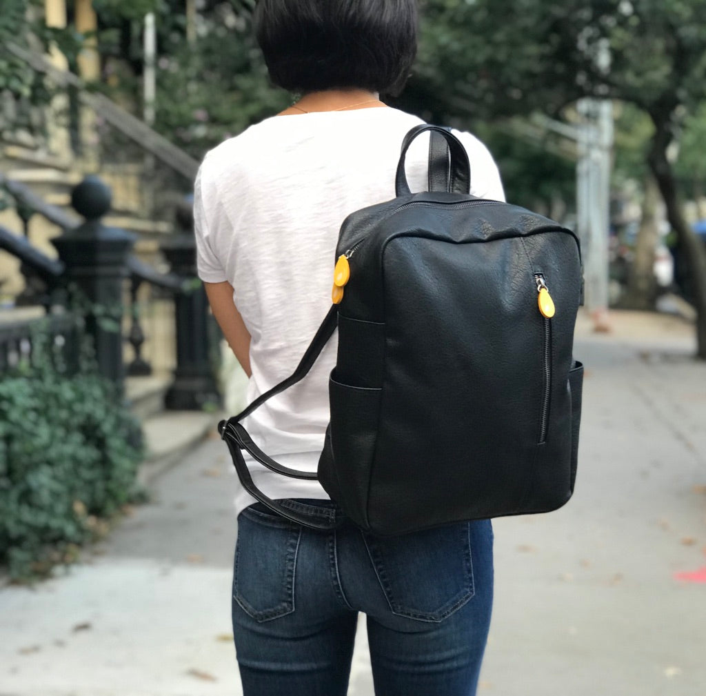 Lenox Vegan Backpack Purse Purple Meleager