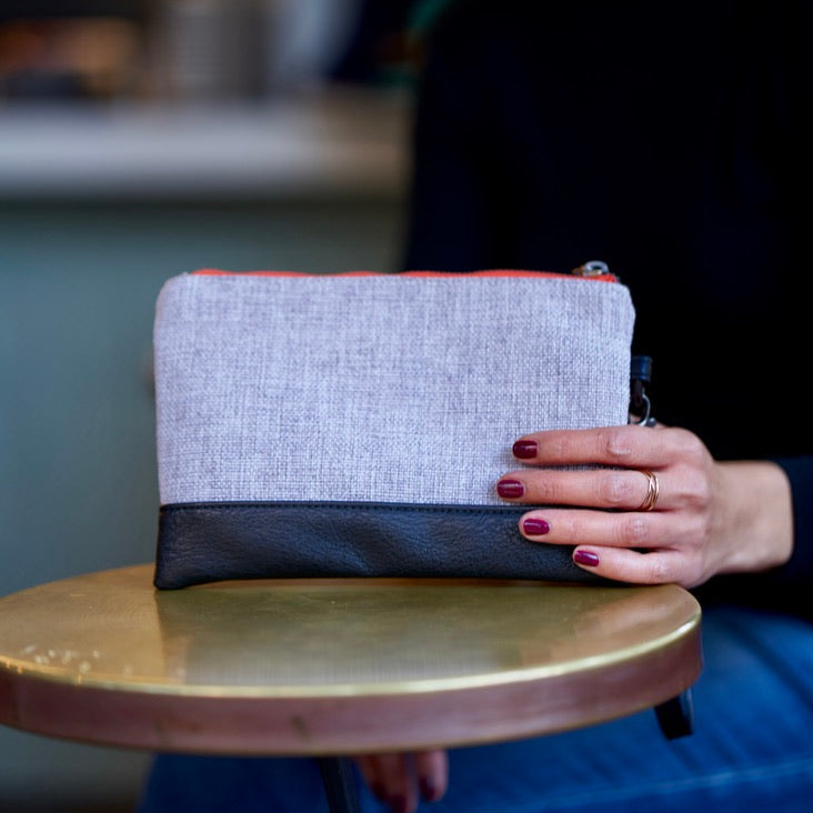 Gowanus Wristlet Clutch Purple Meleager