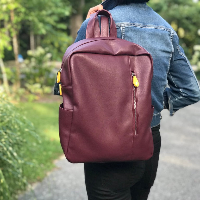 Lenox Vegan Backpack Purse Purple Meleager