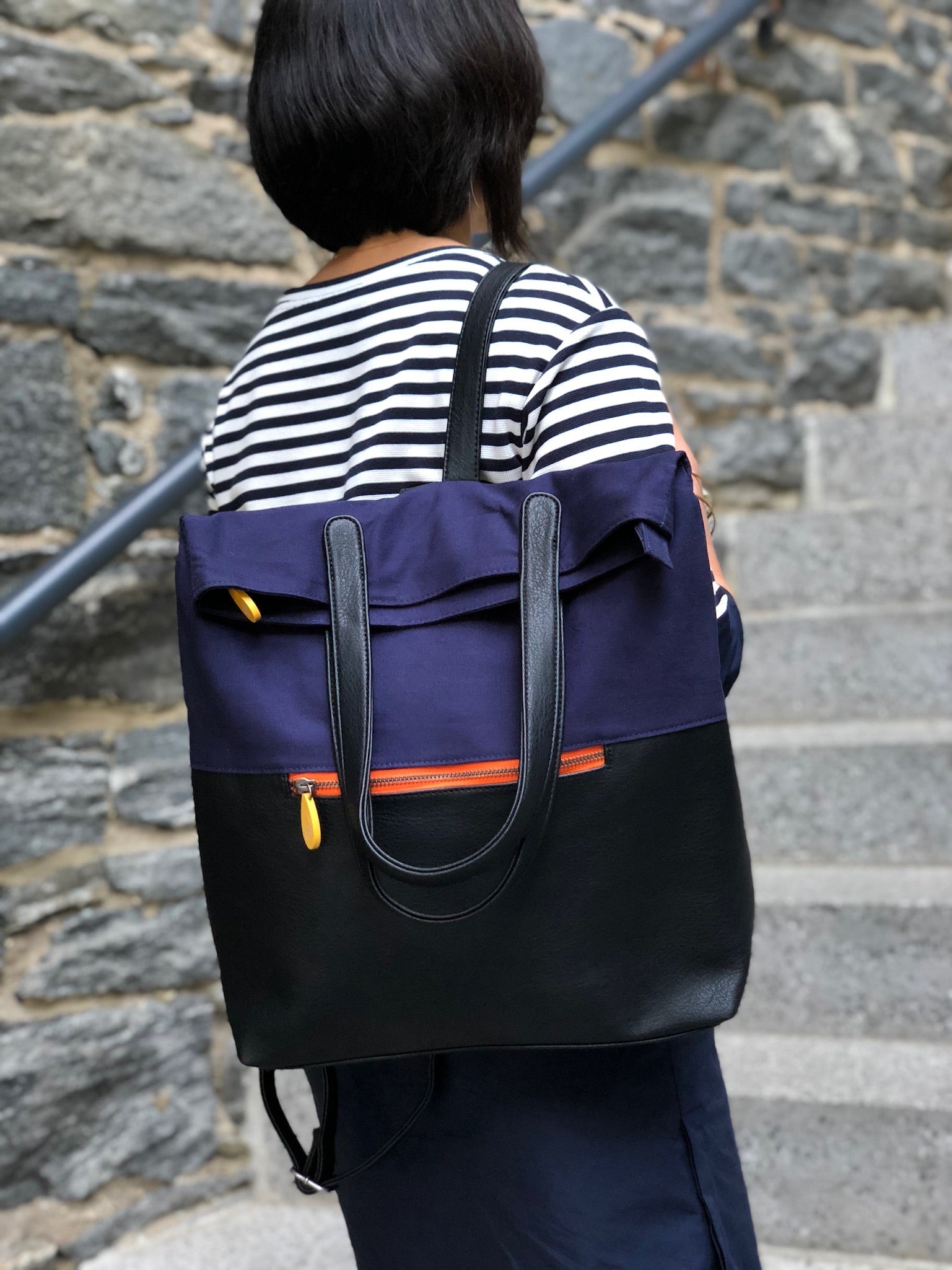Greenpoint Backpack Purse - Slate/Maple Purple Meleager