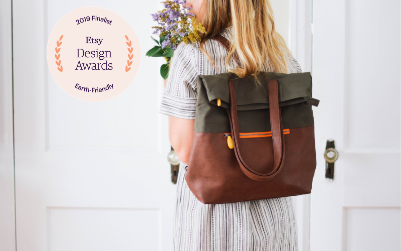 Greenpoint Convertible Backpack with Vegan Leather Purple Meleager