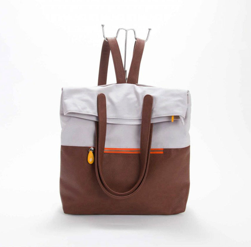 Greenpoint Convertible Backpack Purse and Tote Purple Meleager
