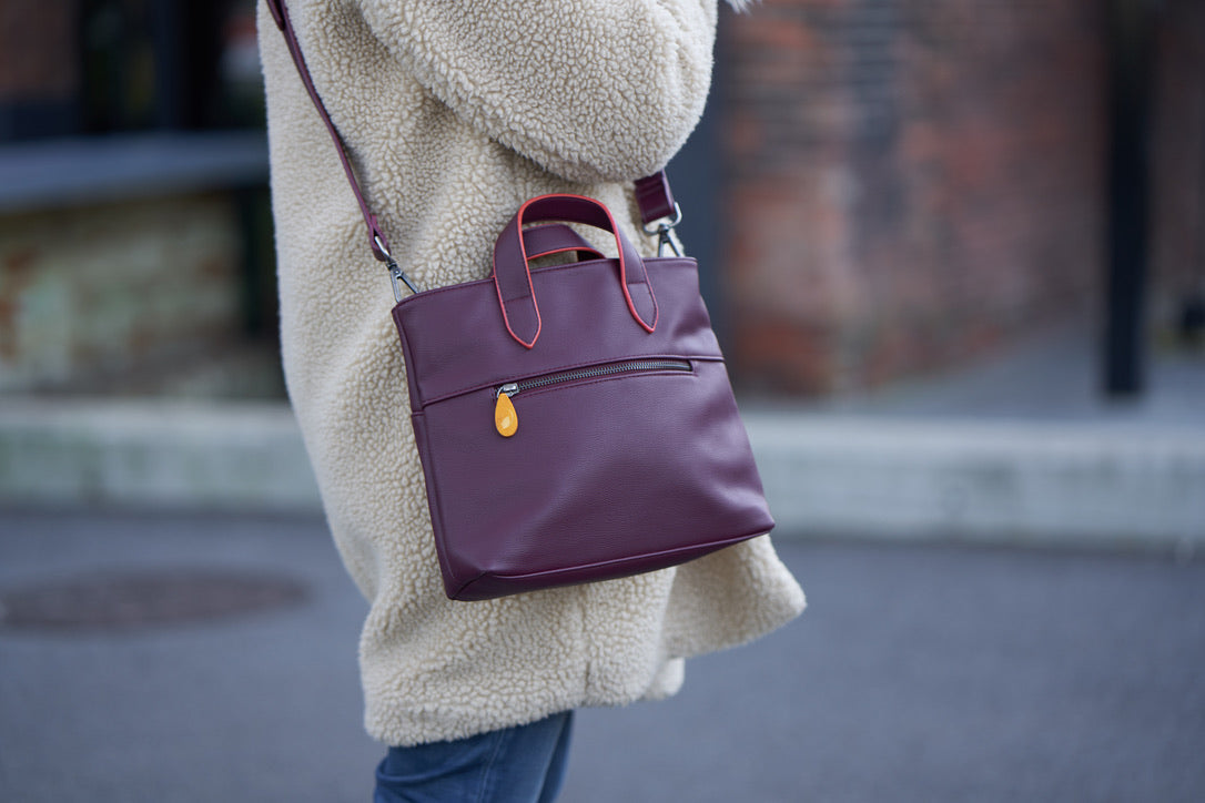 Atlantic Crossbody Satchel Purple Meleager