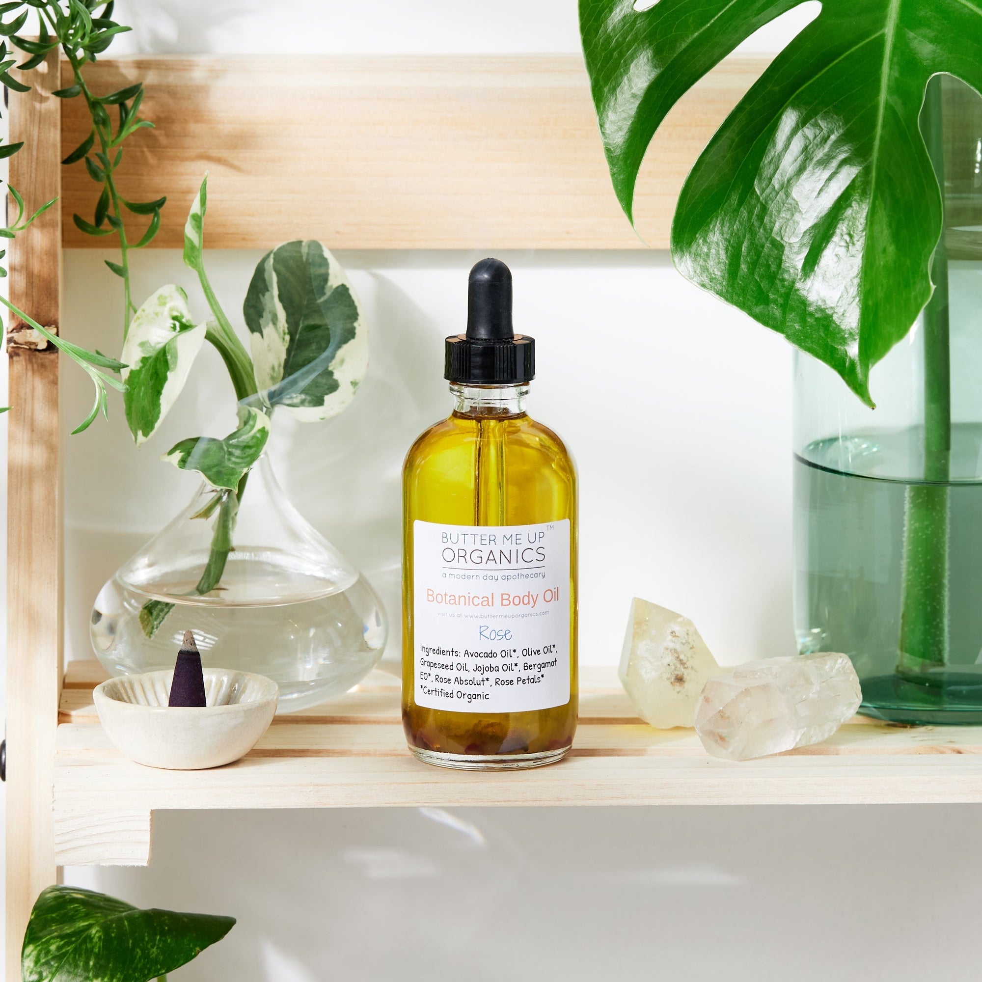 Botanical Body Oil | Botanical Collection | Organic Body Lotion 4 front detail