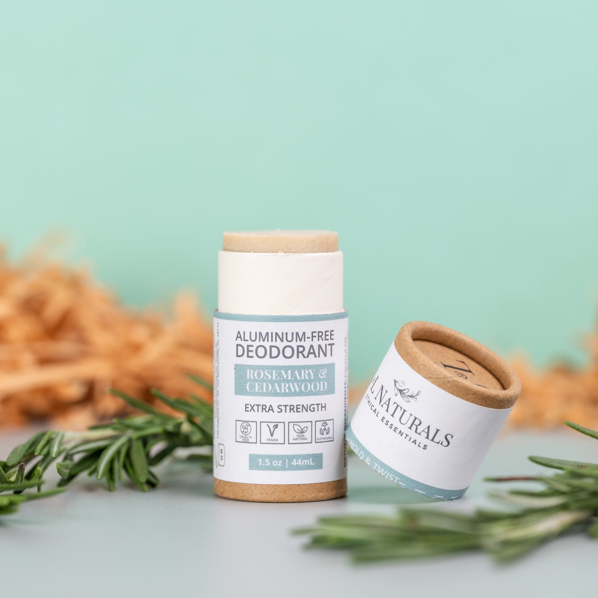 Extra Strength Deodorant (2-Pack) Travel Size bundle pack_rosemary front