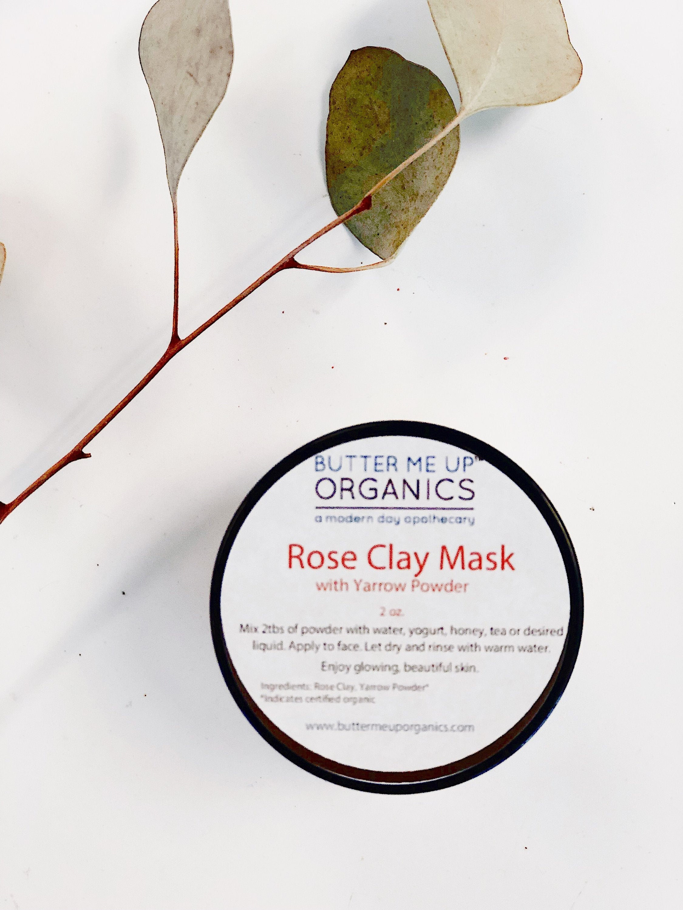 Rose Clay Face Mask White Smokey