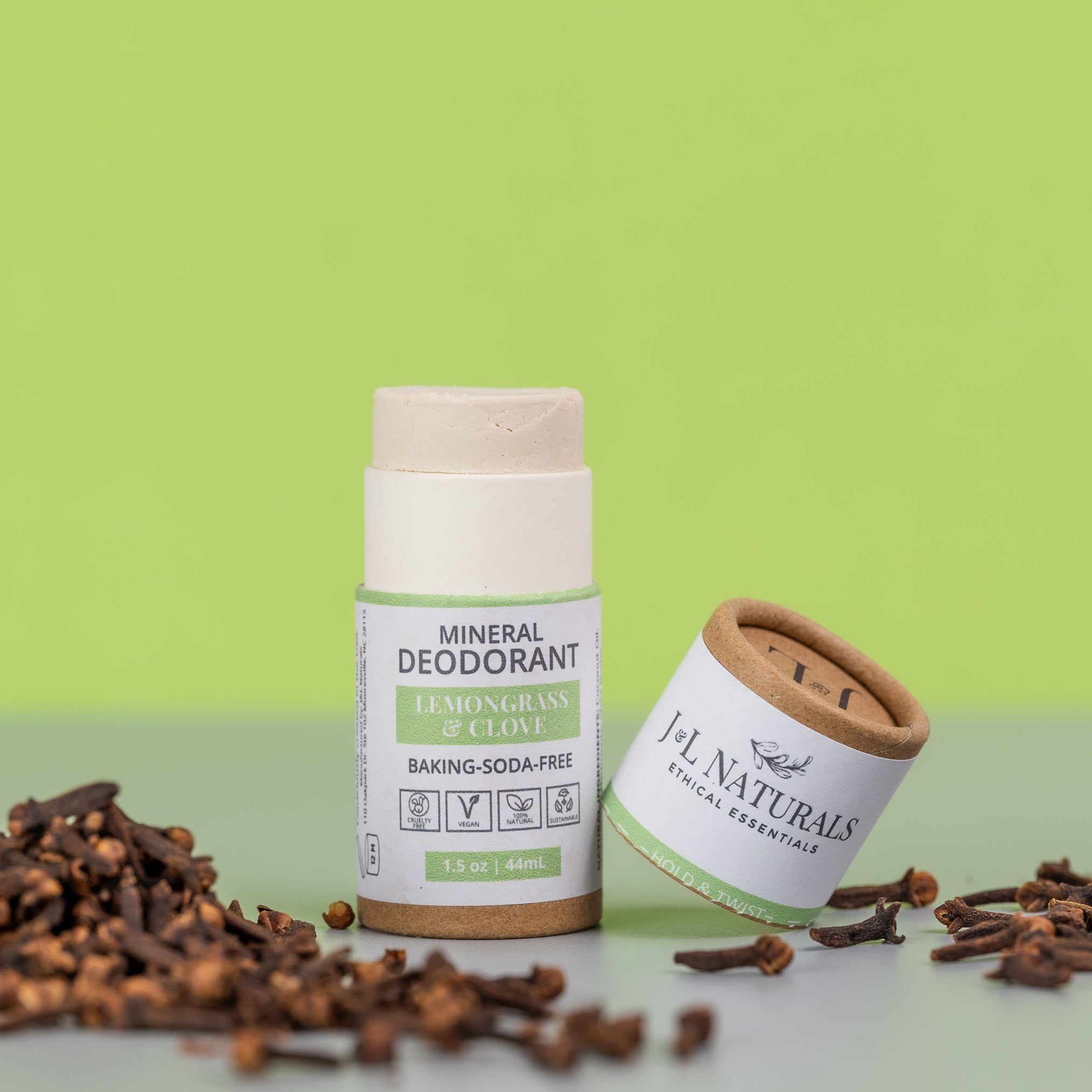 Mineral Deodorant (2-Pack) Travel Size lemongrass_front