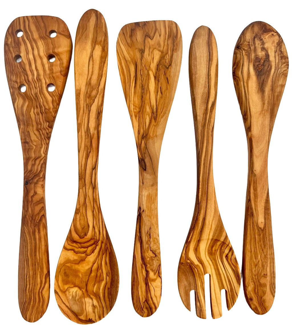 Olive Wood Kitchen Servers Set | 5 Pcs main