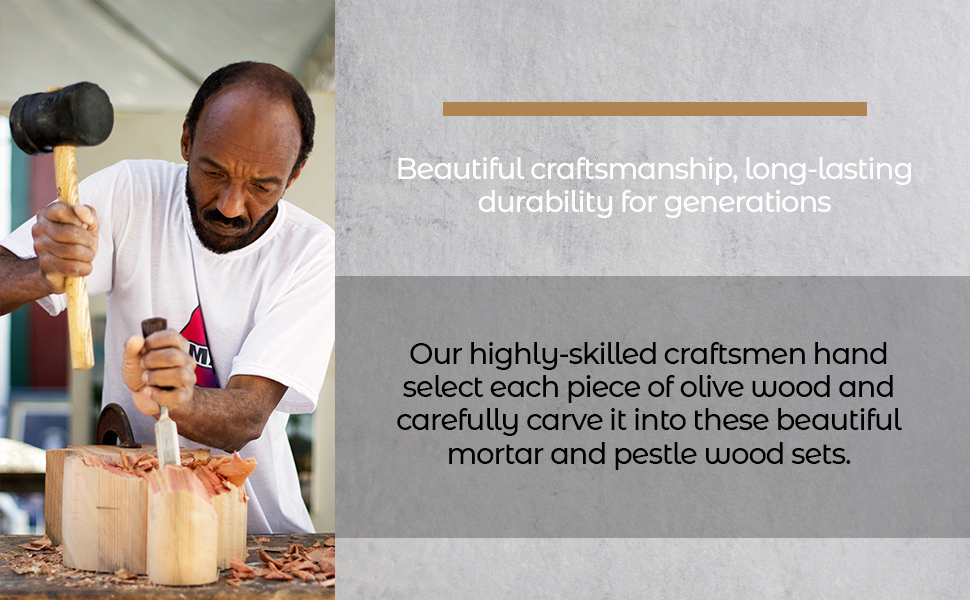 Olive Wood Rustic Mortar and Pestle 4_ front