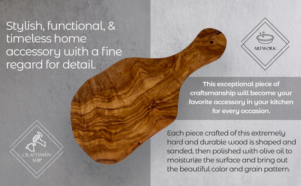 Original Olive Wood | Cutting Board with Handle dsp5_front