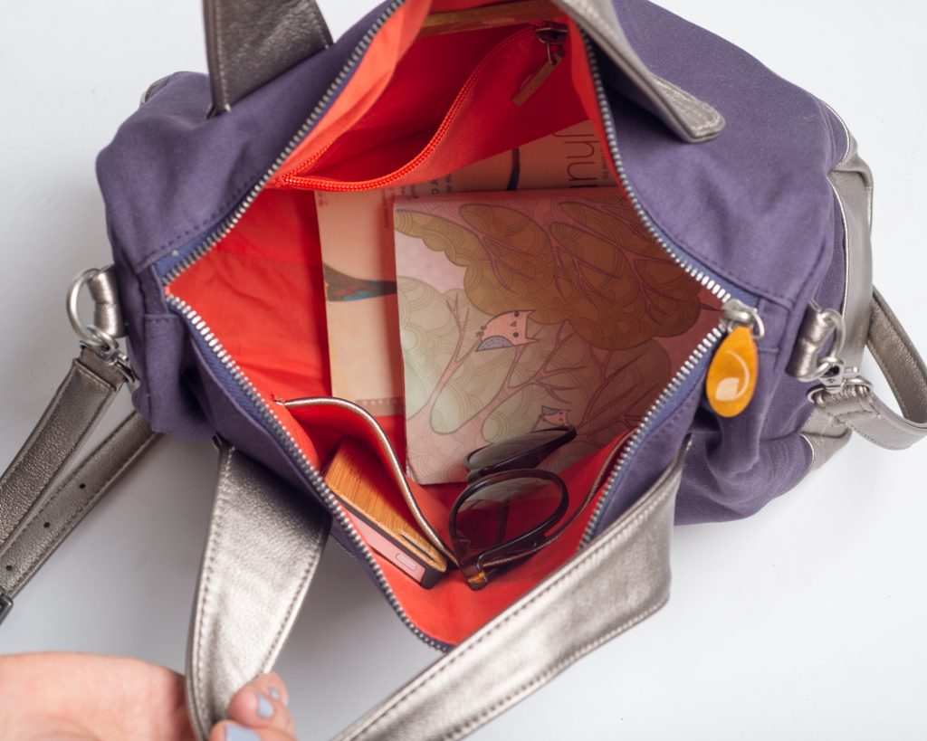 Bedford Crossbody Messenger Bag Purple Meleager