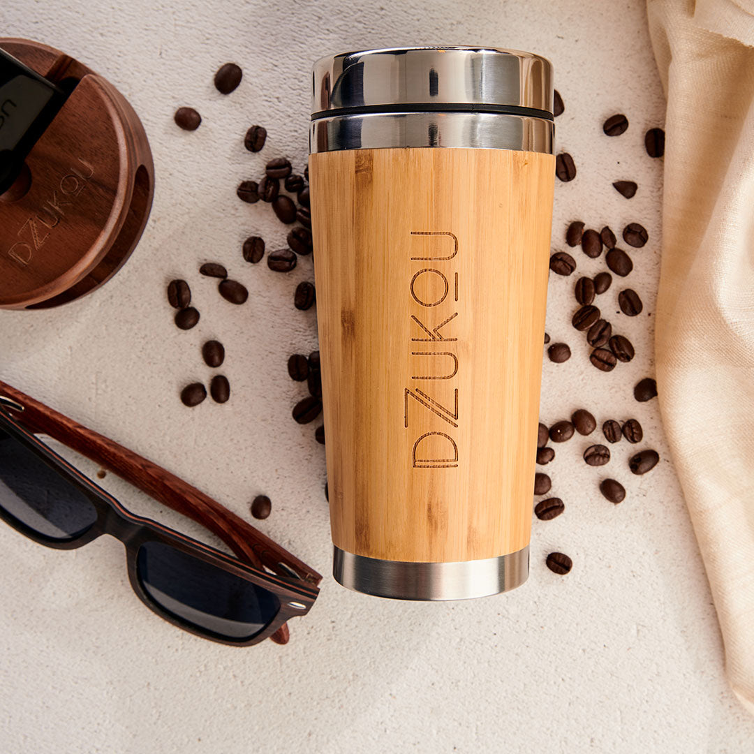 Ziro Valley - Bamboo and Stainless Steel Coffee Tumbler Fuchsia Artemis