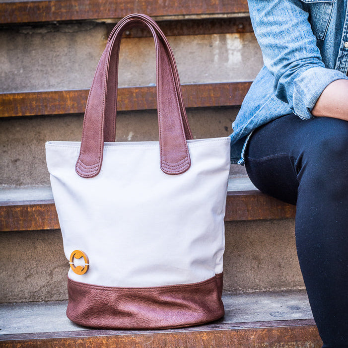 Bergen Vegan Laptop Tote Purple Meleager