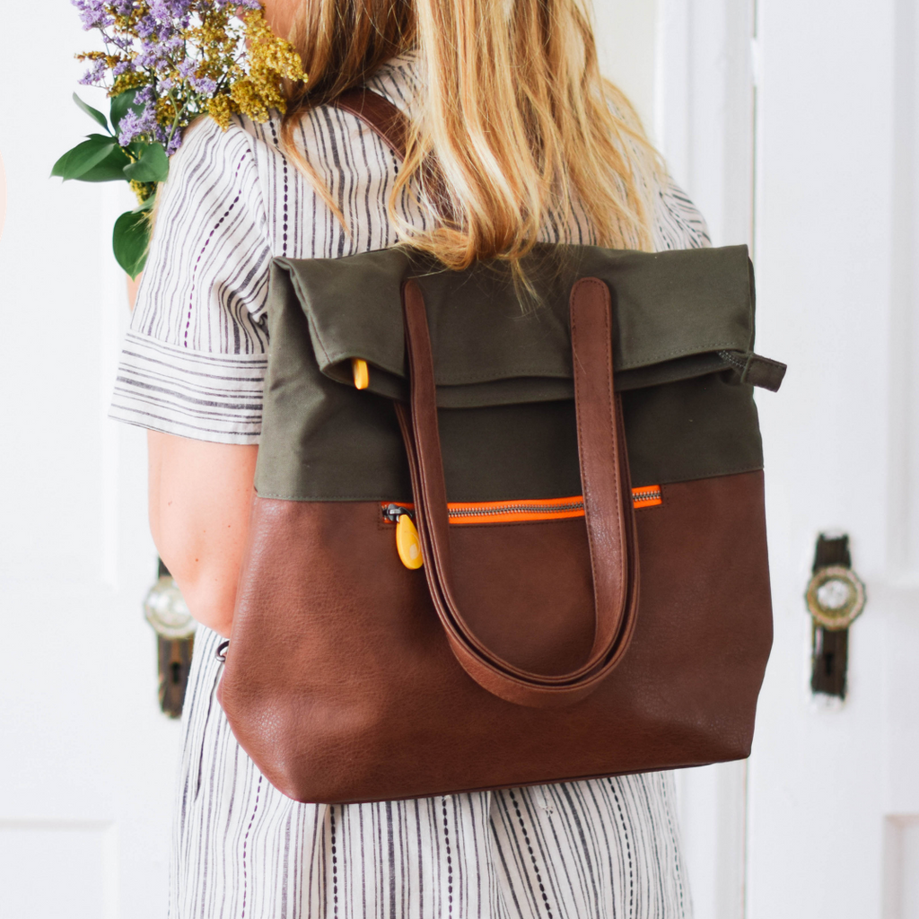 Greenpoint Backpack Purse - Slate/Maple Purple Meleager