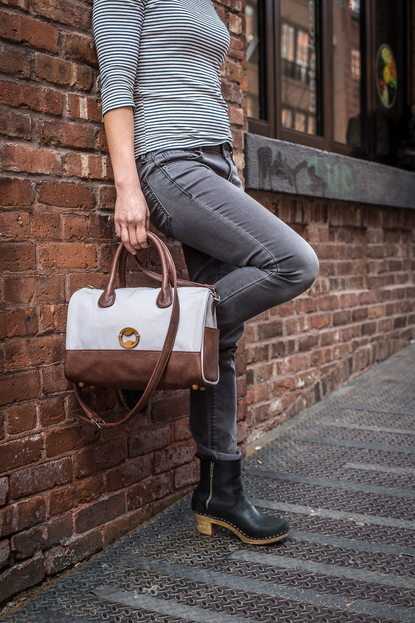 Heights Crossbody Purse in 2 Colors Purple Meleager